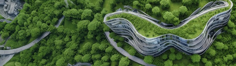 An eco-friendly building design concept rendered in HD